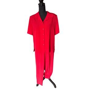 Allison Daley Red Shirt & Pant Set – Petite 12P
